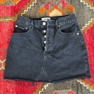 Agolde black denim skirt